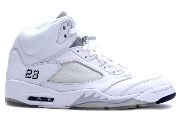 Buy Air Jordan 5 (V) Retro 3 4 High White Metallic Silver Black Originals
